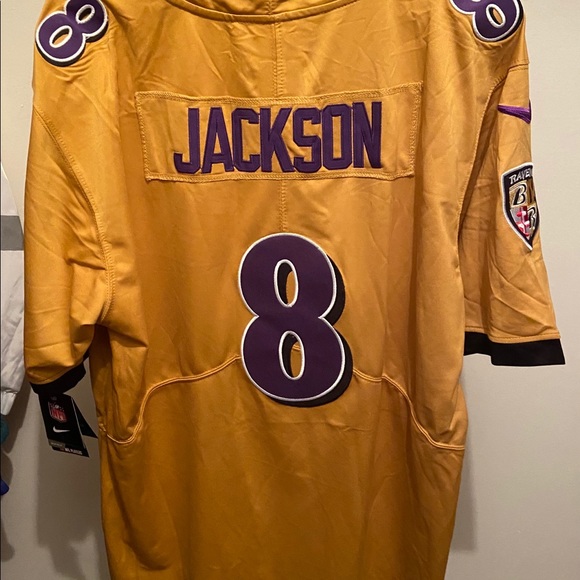 Gold Lamar Jackson Jersey - Picture 2 of 3
